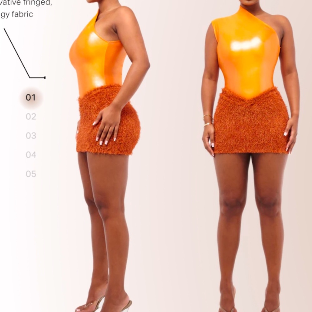 Coucoo Kaibu Mini Skirt- Anemone Orange